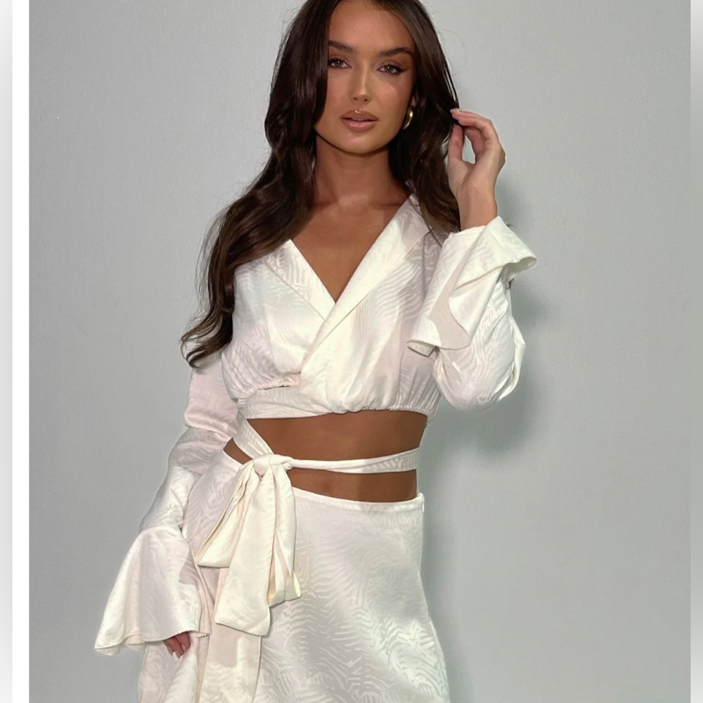 Meshki Annalise Wrap Top - Bone